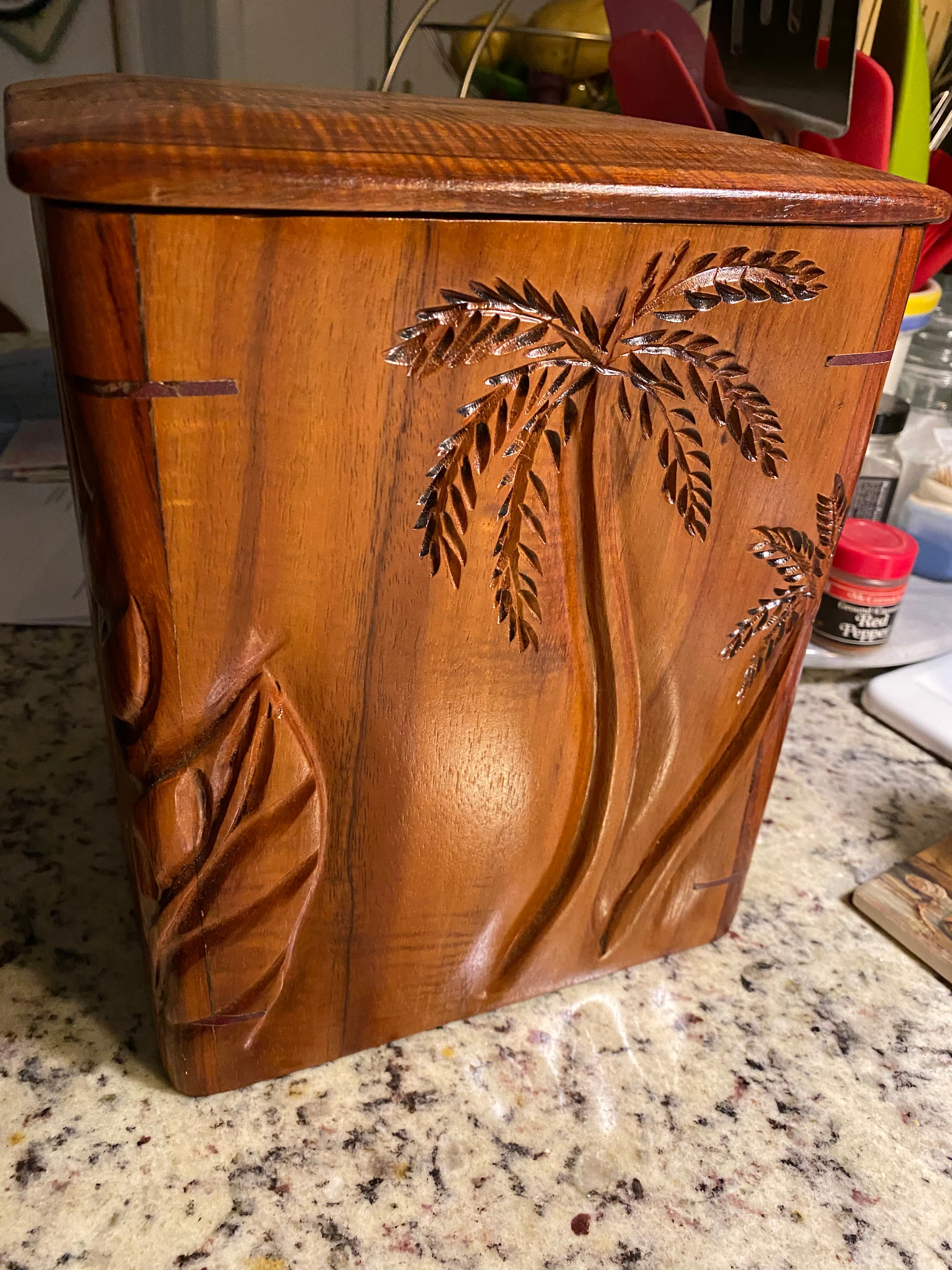 Carved Box with Fern
