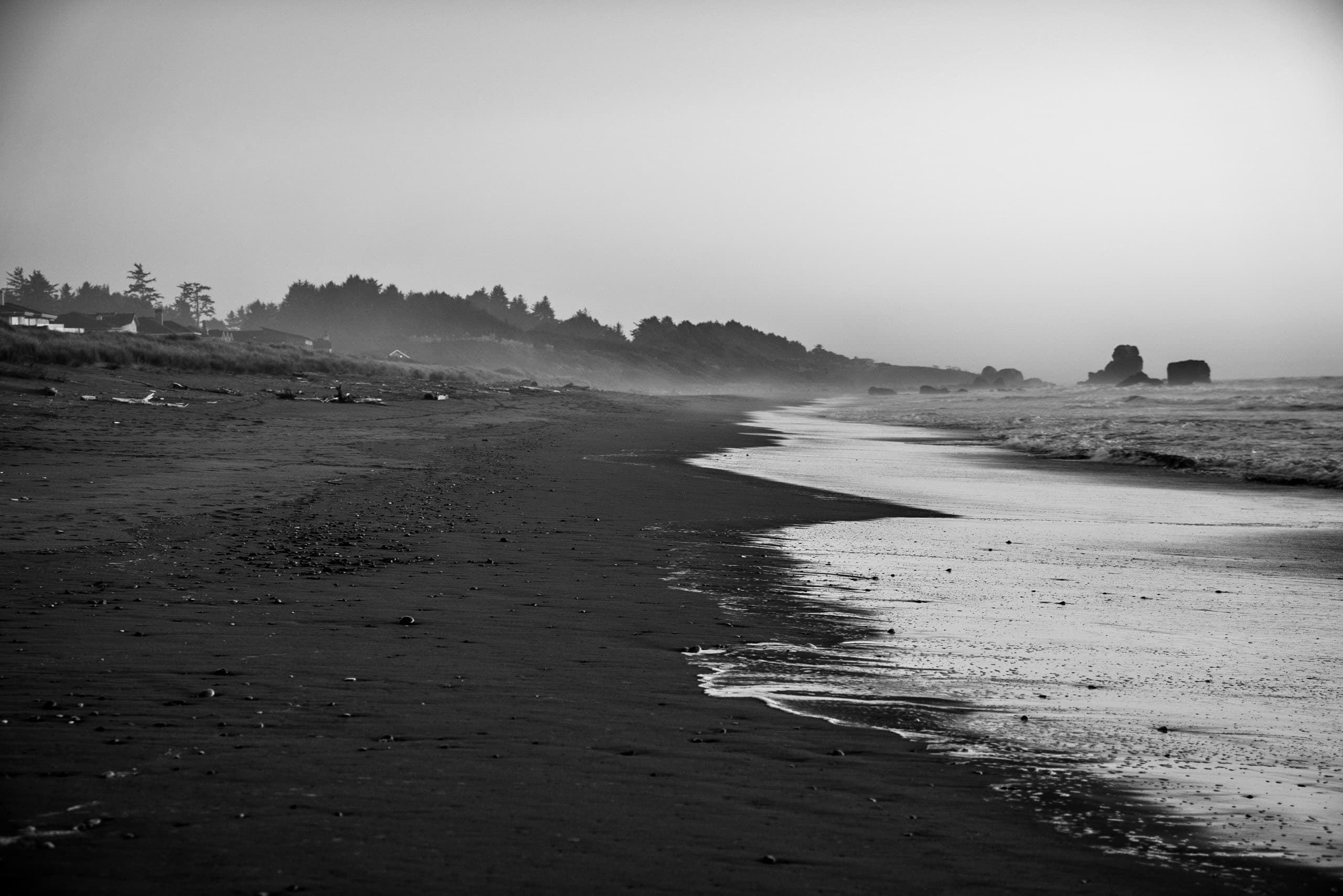 Pacific shoreline and soft evening light along the Northern California coast