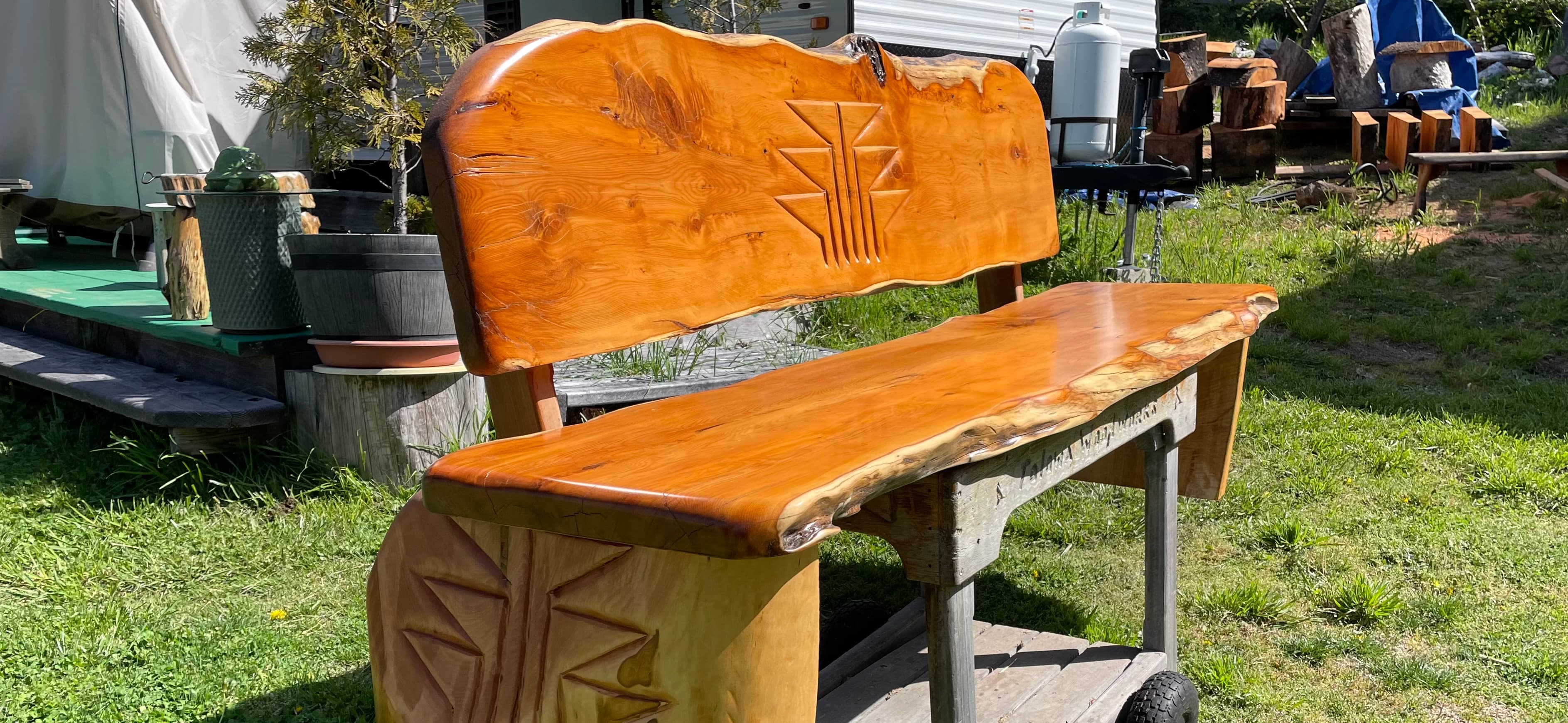 Carved Bench
