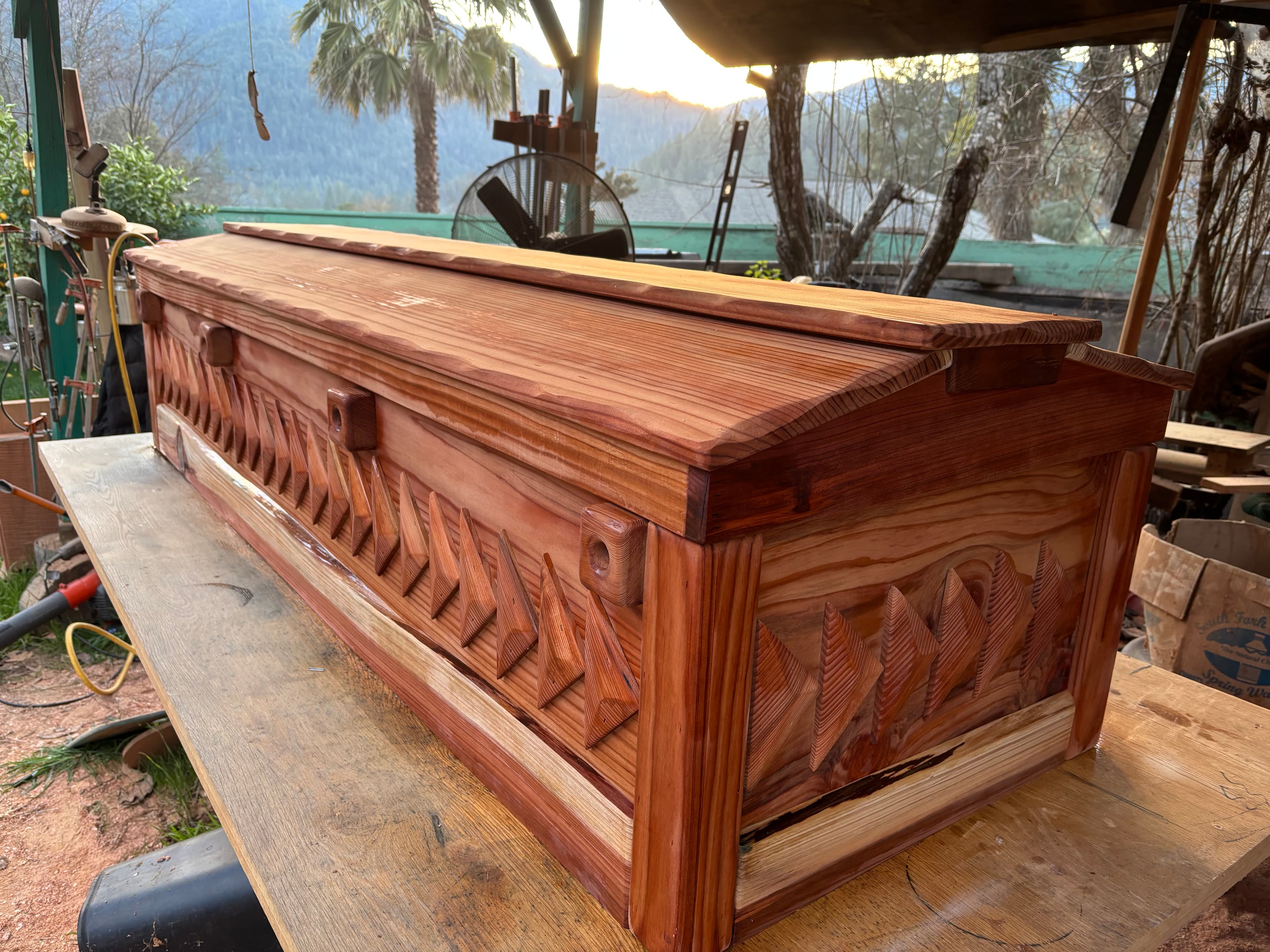 Carved Dark Casket